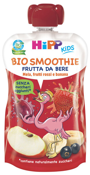 HIPP BIO SMOOTHIES MELA/BAN/FRUTTI ROSSI 120 ML - goldeneffe.it