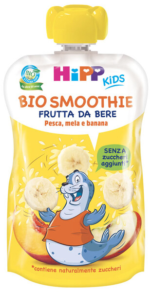 HIPP BIO SMOOTHIES MELA/BAN/PESCA 120 ML - goldeneffe.it