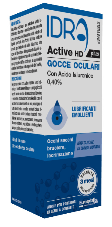 GOCCE OCULARI STERILENS IDRA ACTIVE HD PLUS 10 ML CON ACIDO IALURONICO 0,40% - goldeneffe.it