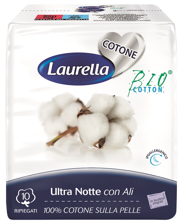 ASSORBENTE LAURELLA PER DONNA IN COTONE ULTRA ALI NOTTE 10 PEZZI - goldeneffe.it