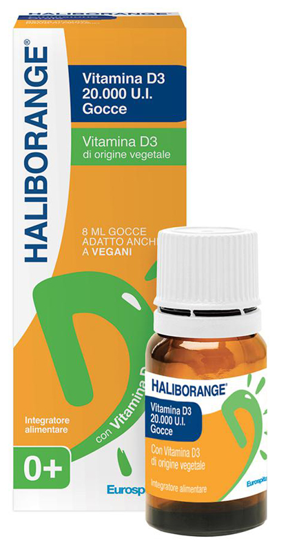 HALIBORANGE VITAMINA D3 20000 UI GOCCE 8 ML - goldeneffe.it