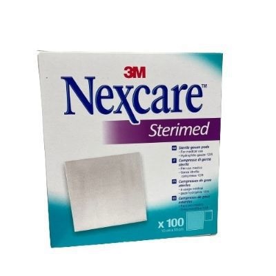 GARZA COMPRESSA STERIMED NEXCARE IN COTONE IDROFILO 20 FILI MULTILINGUAL 100 PEZZI - goldeneffe.it