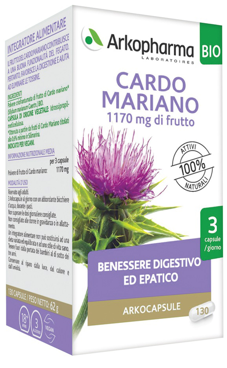 ARKO CAPSULE CARDO MARIANO BIO 130 CAPSULE - goldeneffe.it