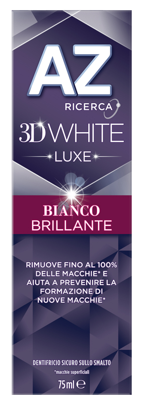 AZ 3D WHITE LUXE BIANCO BRILLANTE DENTIFRICIO 75 ML - goldeneffe.it