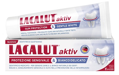 LACALUT AKTIV PROTEZIONE GENGIVALE & BIANCO DELICATO 75 ML - goldeneffe.it
