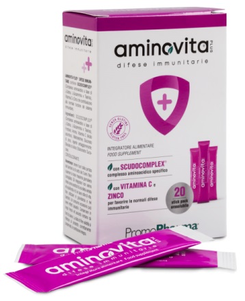 AMINOVITA PLUS DIFESE IMMUNITARIE 20 STICK PACK X 2,5 G - goldeneffe.it