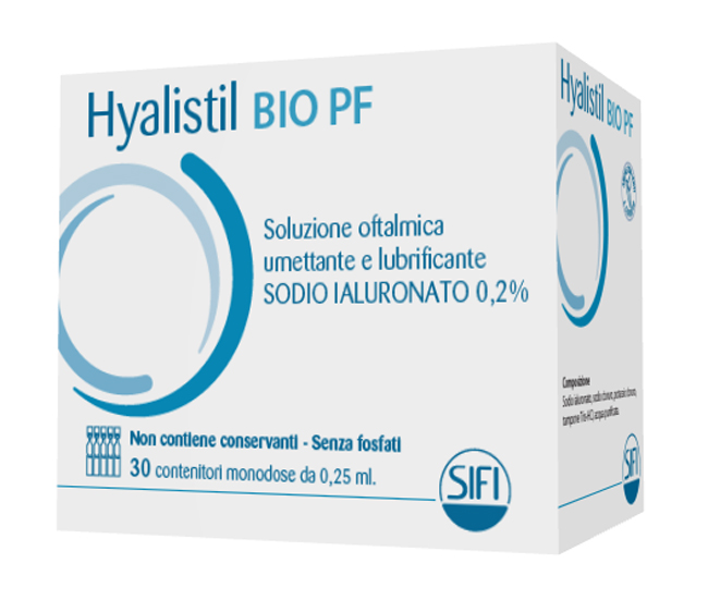 HYALISTIL BIO PF SOLUZIONE OFTALMICA PHOSPHATE FREE MONODOSE A BASE DI ACIDO IALURONICO 0,2% 30 FLACONCINI 0,25 ML - goldeneffe.it