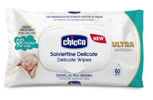 CHICCO COSMETICO SALVIETTE 60 PEZZI NO PROFUNO - goldeneffe.it
