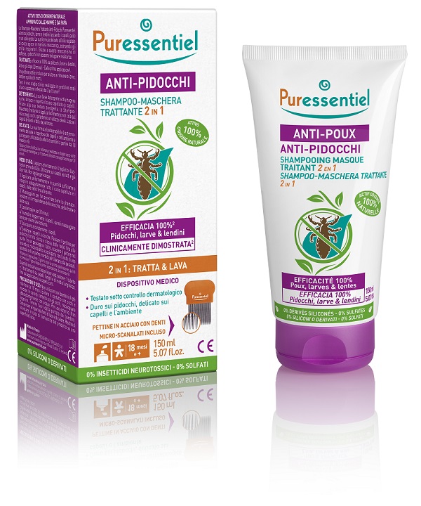 PURESSENTIEL SHAMPOO TRATTANTE ANTI-PIDOCCHI 150 ML - goldeneffe.it