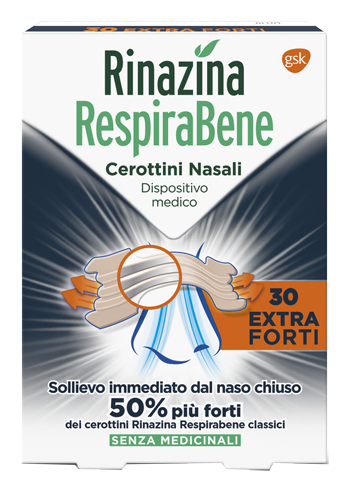 RINAZINA RESPIRABENE CEROTTINO EXTRA FORTE 30 PEZZI - goldeneffe.it