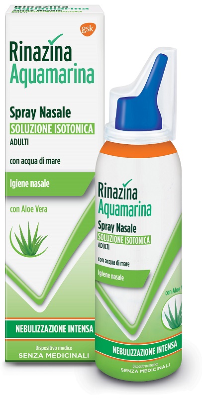 RINAZINA AQUAMARINA ISOTONICA ALOE SPRAY NEBULIZZAZIONE INTENSA 100 ML - goldeneffe.it