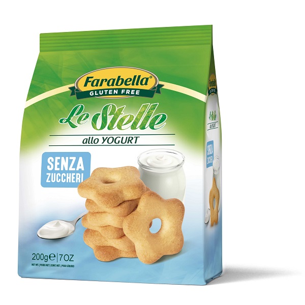 FARABELLA BISCOTTI LE STELLE YOGURT SENZA ZUCCHERO 200 G - goldeneffe.it