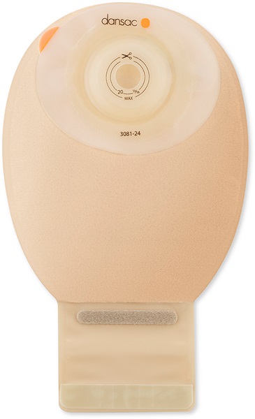 DANSAC NOVALIFE TRE 1 SACCA APERTA OPACA SOFTCONVEX MIDI PER ILEOSTOMIA CON FINESTRA RITAGLIABILE 15-24MM 350 ML 10 PEZZI - goldeneffe.it