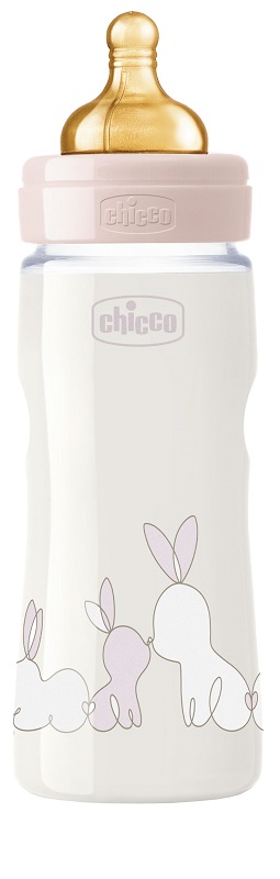 CHICCO BIBERON ORIGINAL 330ML TOUCH REGULAR GIRL CON TETTARELLA IN CAUCCIU' - goldeneffe.it