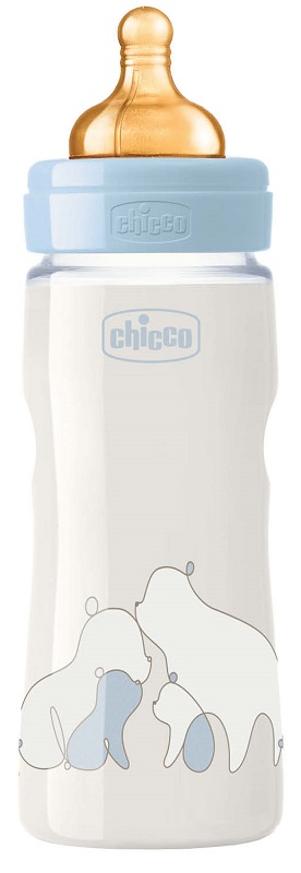 CHICCO BIBERON ORIGINAL 330ML TOUCH REGULAR BOY CON TETTARELLA IN CAUCCIU' - goldeneffe.it
