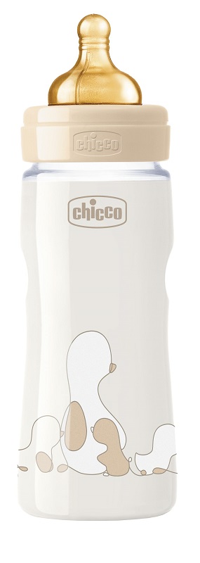 CHICCO BIBERON ORIGINAL 330ML TOUCH REGULAR UNISEX CON TETTARELLA IN CAUCCIU' - goldeneffe.it