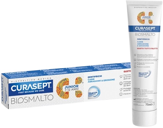 CURASEPT BIOSMALTO DENTIFRICIO JUNIOR 75 ML - goldeneffe.it