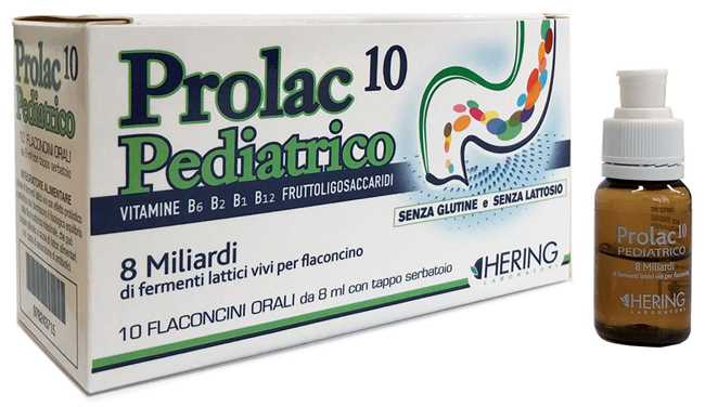 PROLAC10 PEDIATRICO FERMENTI LATTICI 10 FLACONCINI 8 ML - goldeneffe.it