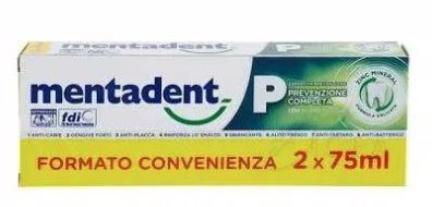 MENTADENT P 2 X 75 ML BITUBO PROMO - goldeneffe.it