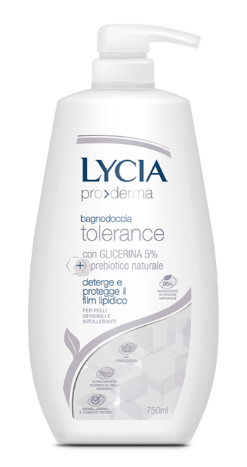 LYCIA PRODERMA BAGNODOCCIA TOLERANCE 750 ML - goldeneffe.it