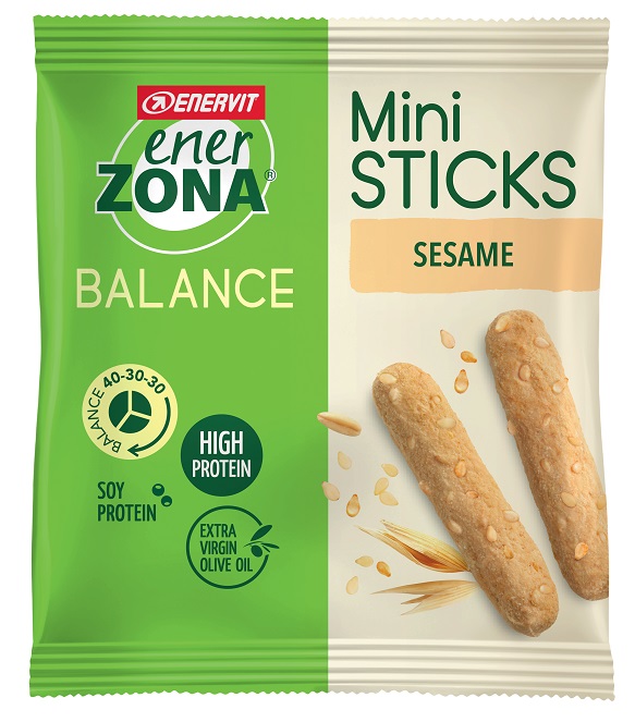 ENERZONA MINI BREAD STICKS SESAME 22 G - goldeneffe.it