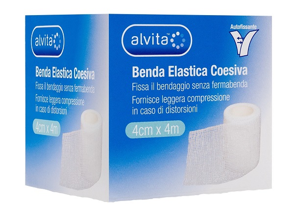 BENDA ELASTICA AUTOADESIVA ALVITA 4X4CM - goldeneffe.it