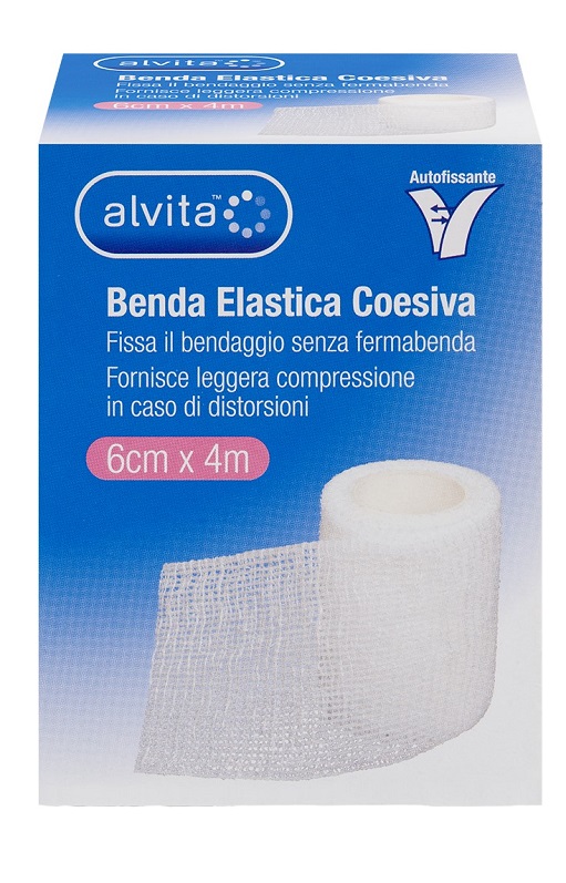 BENDA ELASTICA AUTOADESIVA ALVITA 6X4CM - goldeneffe.it
