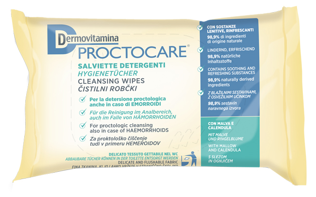 DERMOVITAMINA PROCTOCARE SALVIETTE DETERGENTI 15 PEZZI - goldeneffe.it