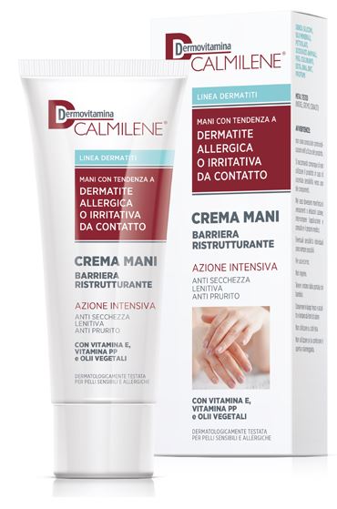 DERMOVITAMINA CALMILENE CREMA MANI BARRIERA RISTRUTTURANTE AZIONE INTENSIVA PER DERMATITE ALLERGICA O IRRITATIVA DA CONTATTO 75 ML - goldeneffe.it