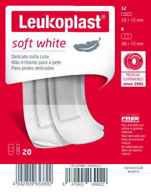 LEUKOPLAST SOFT WHITE 20 PEZZI ASSORTITI - goldeneffe.it