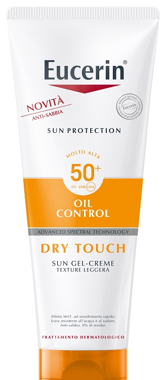 EUCERIN SUN PROTECTION OIL CONTROL DRY TOUCH SPF 50+ SUN GEL CREME 200 ML - goldeneffe.it