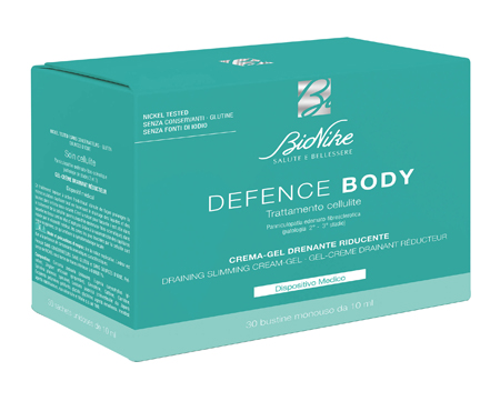 DEFENCE BODY TRATTAMENTO CELLULITE CREMA GEL DRENANTE RIDUCENTE 30 BUSTINE DA 10 ML - goldeneffe.it