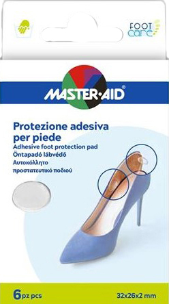 PROTEZIONE ADESIVA MASTER-AID FOOTCARE TRASPARENTE MIX 6 PEZZI A5 - goldeneffe.it