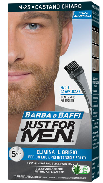 JUST FOR MEN BARBA & BAFFI M25 CASTANO CHIARO 51 G - goldeneffe.it