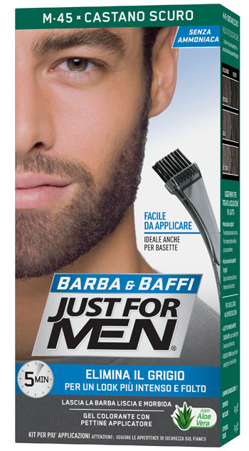 JUST FOR MEN BARBA & BAFFI M45 CASTANO SCURO 51 G - goldeneffe.it