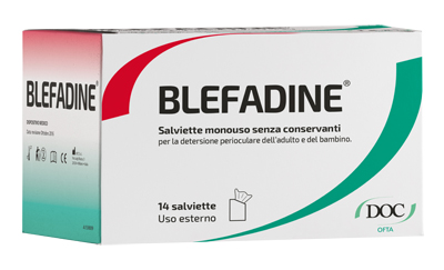 BLEFADINE 14 SALVIETTE MONOUSO PER DETERSIONE PERIOCULARE - goldeneffe.it