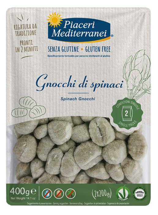 PIACERI MEDITERRANEI GNOCCHI DI SPINACI 400 G - goldeneffe.it