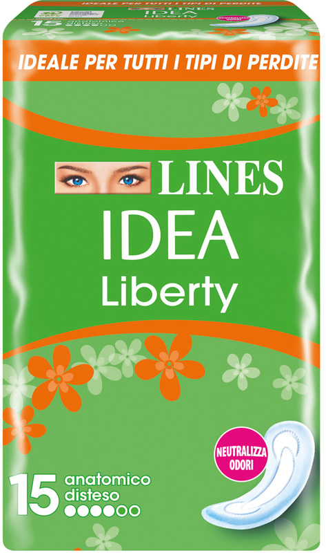 LINES IDEA ASSORBENTE LIBERTY ANATOMICO 15 PEZZI - goldeneffe.it