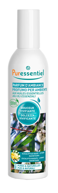 PURESSENTIEL PROFUMO AMBIENTE DOLCEZZA VIVIFICANTE ECOCERT 90 ML - goldeneffe.it