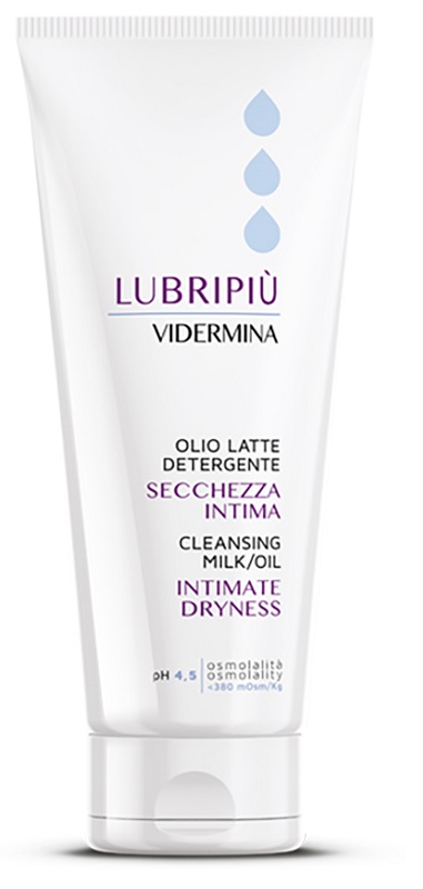 VIDERMINA LUBRIPIU' OLIO LATTE DETERGENTE SECCHEZZA INTIMA 200 ML - goldeneffe.it