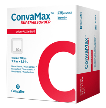 MEDICAZIONE AVANZATA CONVAMAX SUPERABSORBER NON-ADHESIVE 15X15 CM 10 PEZZI - goldeneffe.it