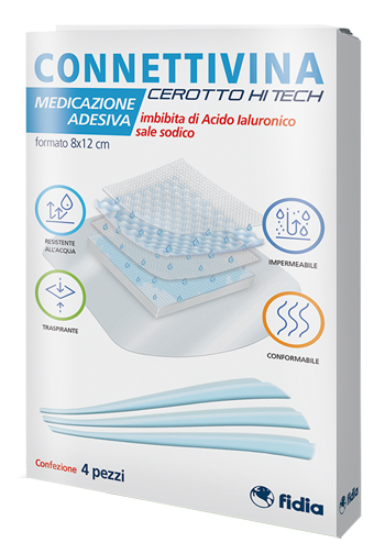 CEROTTO CONNETTIVINA HITECH 8 X 12 CM 4 PEZZI - goldeneffe.it