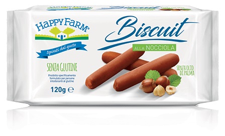 HAPPY FARM BISCUIT NOCCIOLA 120 G - goldeneffe.it