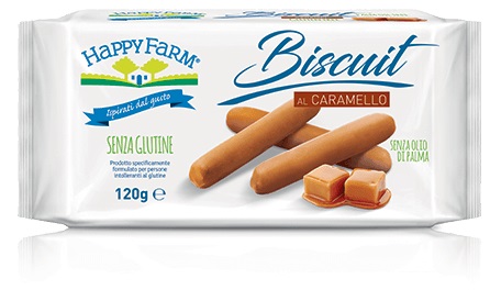 HAPPY FARM BISCUIT CARAMELLO 120 G - goldeneffe.it