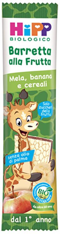 HIPP BIO BARRETTA ALLA FRUTTA MELA/BANANA/CEREALI 23 G - goldeneffe.it