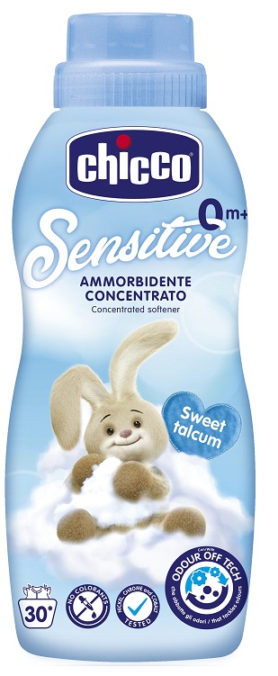 CHICCO SENSITIVE 0M+ AMMORBIDENTE CONCENTRATO SWEET TALCUM 750 ML - goldeneffe.it