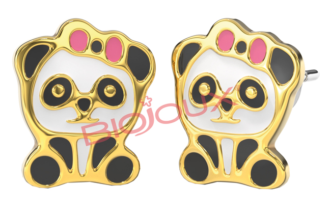 ORECCHINO STERILE BJT712 GP BABY PANDA - goldeneffe.it