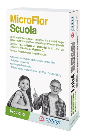 MICROFLOR SCUOLA 30 CAPSULE MASTICABILI - goldeneffe.it