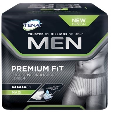 MUTANDINA ASSORBENTE MASCHILE TENA MEN PREMIUM FIT LIVELLO 4 S/M 10 PEZZI - goldeneffe.it
