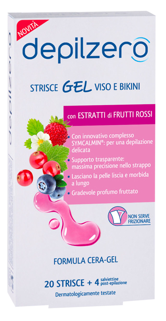 DEPILZERO STRISCE GEL VISO BIKINI 24 PEZZI - goldeneffe.it